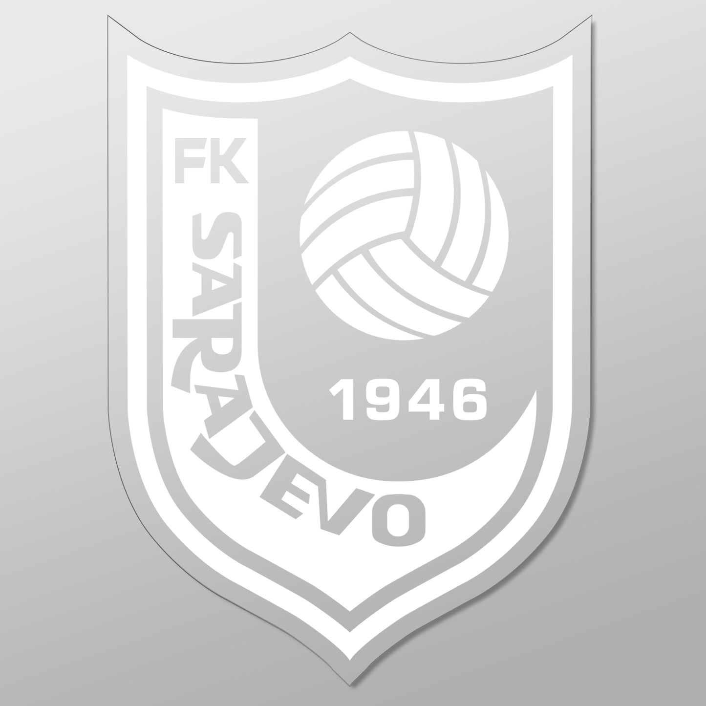 FK Sarajevo Crest Decal - White