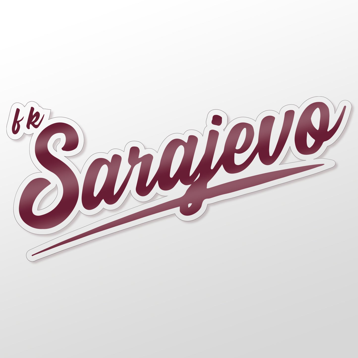 FK Sarajevo Script Decal - Bordeaux