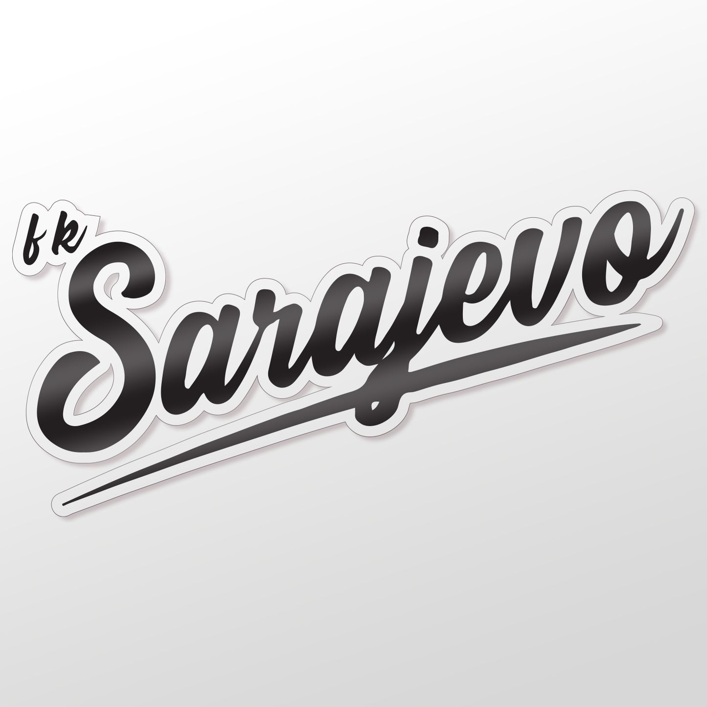 FK Sarajevo Script Decal - Black
