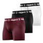 FK Sarajevo Men's Athletic Boxer Briefs, 3-Pack, Bordo/Black/White